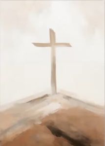 Wall Decor Canvas-He Is Risen, Cross CVS0468 