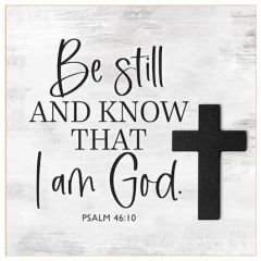 Plaque Layered Grace-Be Still & Know w/Cross 3266