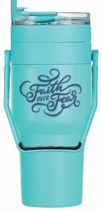 Tumbler Bottle-Faith Over Fear Light Blue