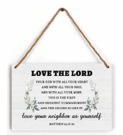 Plaque Wooden 4-Love the Lord