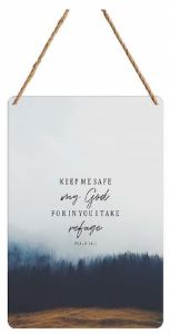 Plaque Wooden 29-Keep Me Safe My God