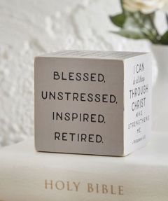 Square Quote Cube 2.5'-Rejoice J6189