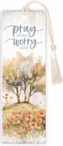 Bookmark with Tassel-Pray More Worry Less 1302