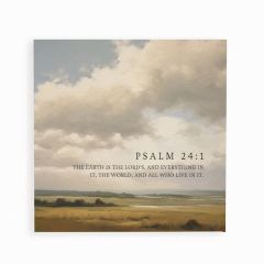 Wall Decor Canvas-Earth Is The Lord's Psalm 24:1 VS0534