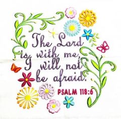 Cushion Cover 4-Lord Is with Me I will Not Be Afraid