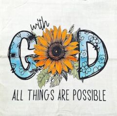 Cushion Cover 7-With God All Things are Possible