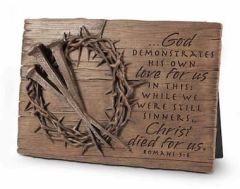 Plaque Tabletop-Crown Of Thorns & Nail 40805