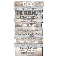 Plaque-Stacked Wood, Serenity, Medium, 45027