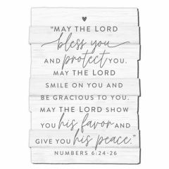 Plaque Desk-Stacked Wood The Lord Bless You MEDIUM 45044