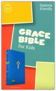 CSB Grace Bible for Kids LeatherTouch-Blue (Dyslexia Friendly)