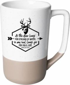 Mug: Pebble TwoToned-As the Deer Longs White 4597