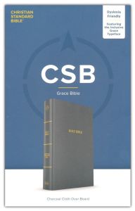 CSB Grace Bible-Cloth Over Board Charcoal (Dyslexia Friendly)