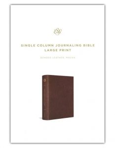 ESV Single Column Journaling Bible Large Print-Bonded Leather Mocha