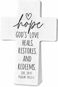Cross-Resin TableTop: Hope God's Love Heals 11402