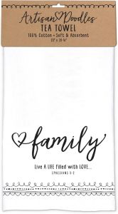 Tea Towel-Family Artisan Doodles  51571