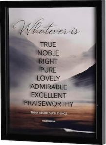 Framed Wall-Whatever Is True FRMWDBL-1216-2
