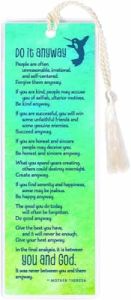 Bookmark with Tassel-Do It Anyway 1262
