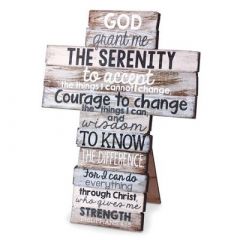 Cross TableTop-Stacked Wood Serenity MEDIUM 11278