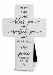 Cross-Textured Ceramic: Lord Bless You 11453
