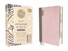 NIV Application Bible Personal Size LeatherSoft-Pink Gray
