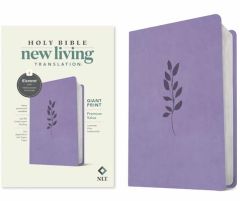 NLT Giant Print Premium Value Bible LeatherLike-Lavender Vine