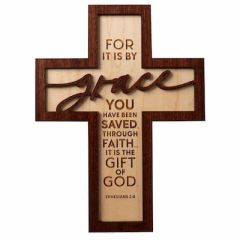 Cross Cut Plaques-For It Is By Grace, 7994