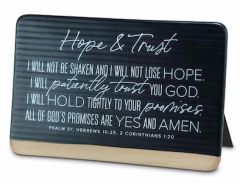 Plaque Tabletop-Hope & Trust Dark Brown 40482