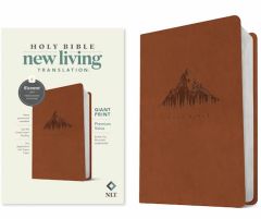 NLT Giant Print Premium Value Bible LeatherLike-Tan Mountain