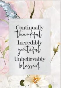 Plaque (Renew)-Thankful Grateful Blessed 8022