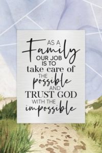 Plaque (Renew)-As a Family Trust God 8023