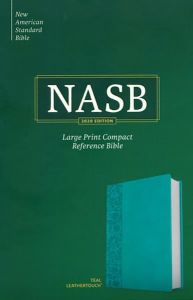NASB 20 Large Print Compact Reference Leathertouch-Teal 