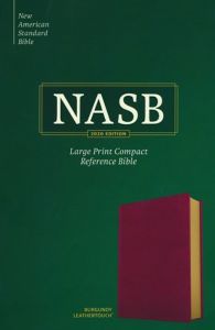 NASB 20 Large Print Compact Reference LeatherTouch-Burgundy