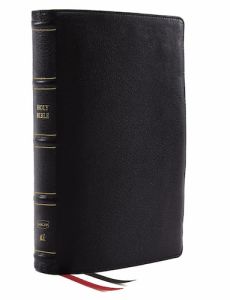 NKJV, Deluxe Thinline Reference Bible, Genuine Leather, Black