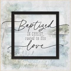 Plaque Layered Grace-Baptised In Christ 3261