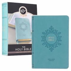 KJV Large Print Compact Bible FauxLeather-Aqua Blue  KJV232