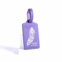 Luggage Tag Leatherette-Great Love Purple 84143