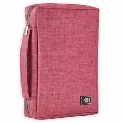 Bible Cover-Canvas with Fish Emblem Burgundy Medium BBM620