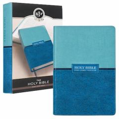 KJV Giant Print Bible FauxLeather TwoTone-Blue KJV036