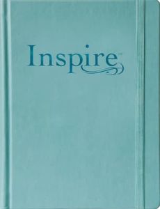 NLT Inspire Bible Large Print LeatherLike-Hardcover Tranquil Blue