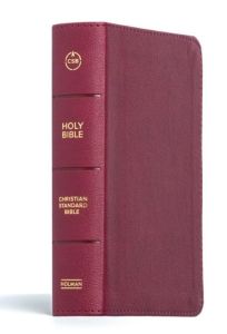 CSB Large Print Compact Reference LeatherTouch-Cranberry