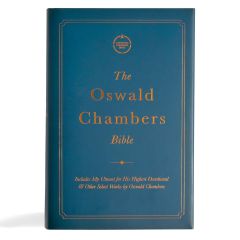 CSB Oswald Chambers Bible, Cloth Over Board Blue