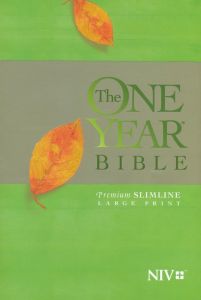 NIV One Year Bible, Premium Slimline, Large Print Edition
