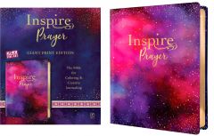 NLT Inspire PRAYER Giant Print LeatherLike-Purple Filament 