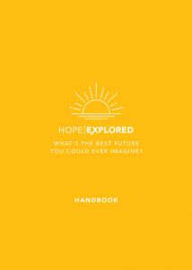 Hope Explored Handbook - Cru Media Ministry