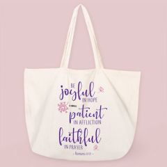Tote Bag Canvas-Joyful Patient Faithful