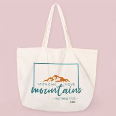 Tote Bag Canvas-Faith Can Move Mountains