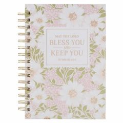 Journal: Wirebound-Bless and Keep You Blush Bloom JLW304