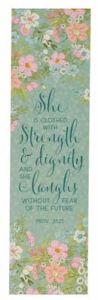 Bookmark Sunday School Set of 10-Strength and Dignity, Teal BMP130