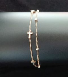 Bracelet Broad (V253): Emunah (Faith) Rose Gold