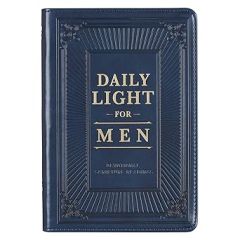 Daily Light for Men Blue Faux Leather Devotional DL013